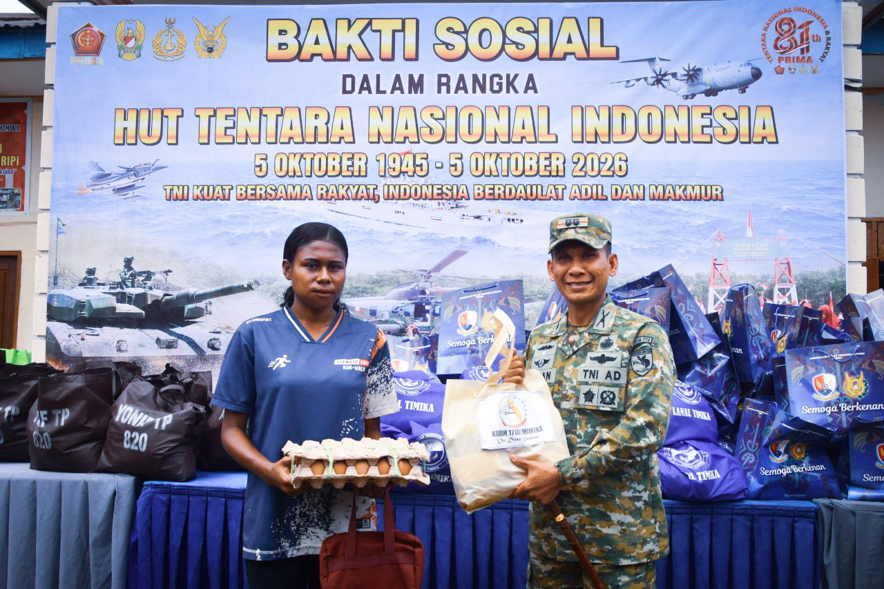 Semarak HUT ke-81 TNI, Bakti Sosial di Nawaripi Disambut Antusias Warga